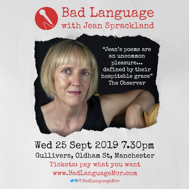 Bad Language with Jean Sprackland, Gullivers Manchester, 7.30pm, pay what you want